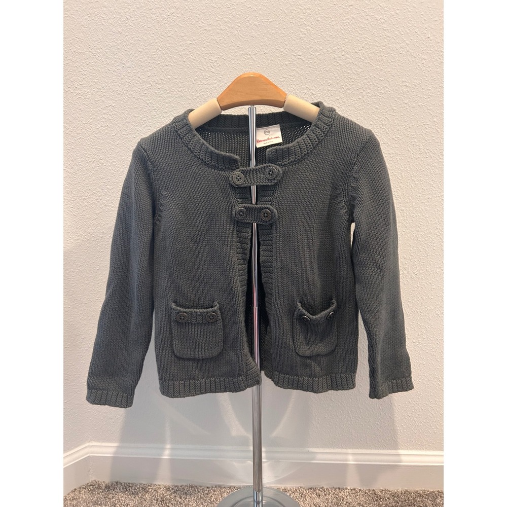 Hanna Andersson‎ Girls Gray Button Front Cardigan